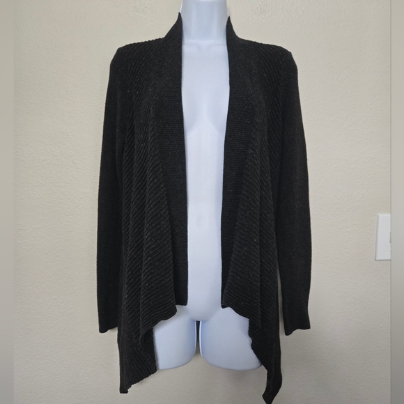 Eileen Fisher Charcoal Knit Open High Low Cardigan Size XS - Picture 1 of 13